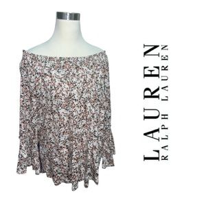 LAUREN Ralph Lauren Calico Bell Sleeve Top